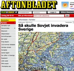 Aftonbladet avslöjar sovjetiska stabskartor år 2002.