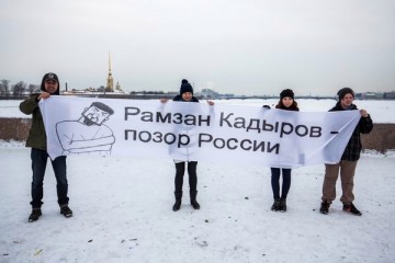 "Ramzan Kadyrov är en skam för Ryssland". Foto: David Frenkel.