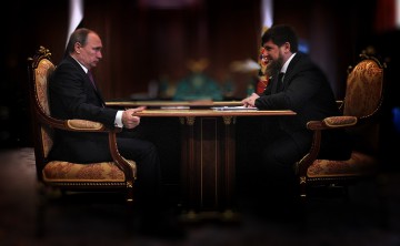 Putin möter Kadyrov. Originalfoto: Kremlin.ru