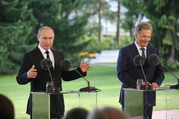 Putin och Niinistö i Gullranda. Foto: Juhani Kandell/Republikens presidents kansli