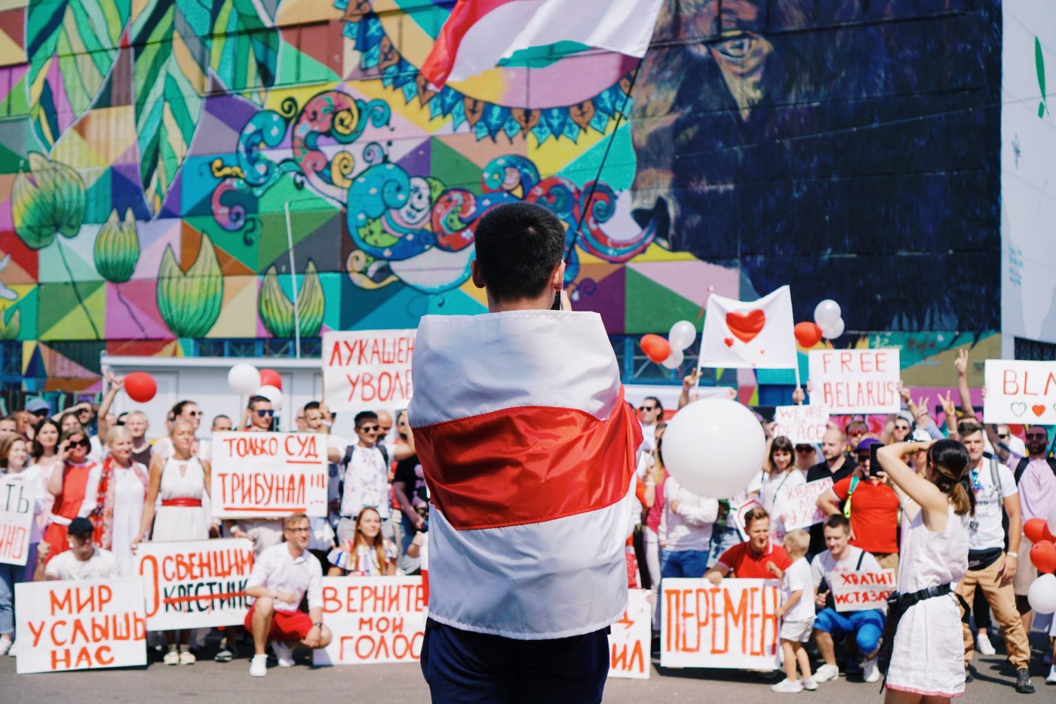 protesters in belarus